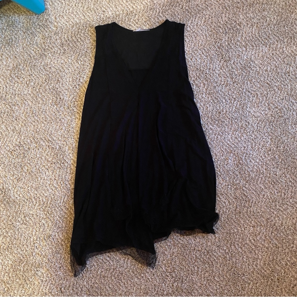 Black Sleeveless Maternity Top/Tunic